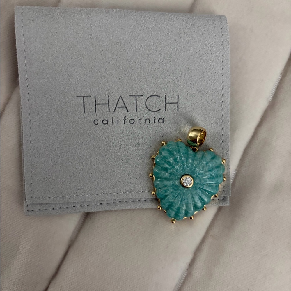 Thatch Gold and Green Heart Pendant
Malene Amazonite Bail - Picture 3 of 3